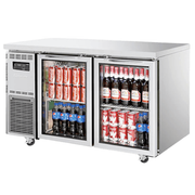 Turbo Air KGR12-2-N 2 Glass Doors Underbench Fridge