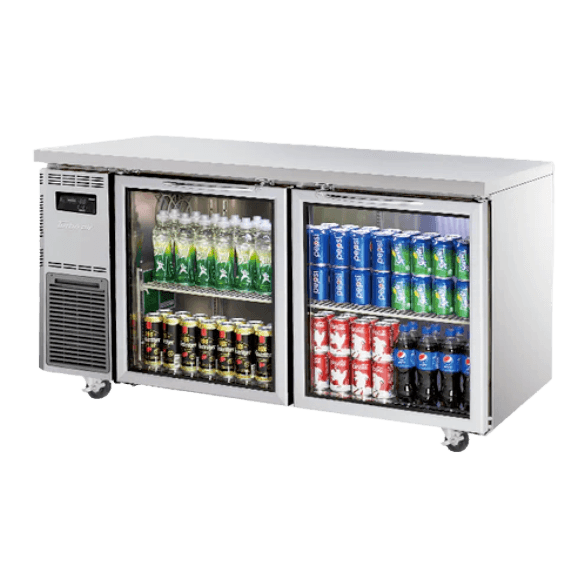 Turbo Air KGR15-2-N 2 Glass doors Underbench Fridge