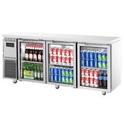 Turbo Air KGR18-3-N 3 Glass Doors Underbench Fridge