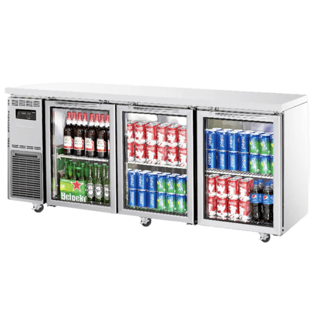 Turbo Air KGR18-3-N 3 Glass Doors Underbench Fridge