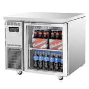 Turbo Air KGR9-1-N 1 Glass door Underbench Fridge