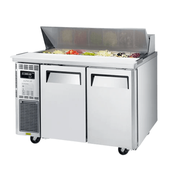 Turbo Air KHR12-2-N 2 Solid doors Underbench Salad Prep Fridge with Hood Lid