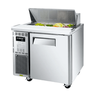 Turbo Air KHR9-1-N 1 Solid door Underbench Salad Prep Fridge with Hood lid