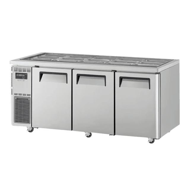 Turbo Air KSR18-3-N 3 Solid doors Underbench Salad Prep Fridge